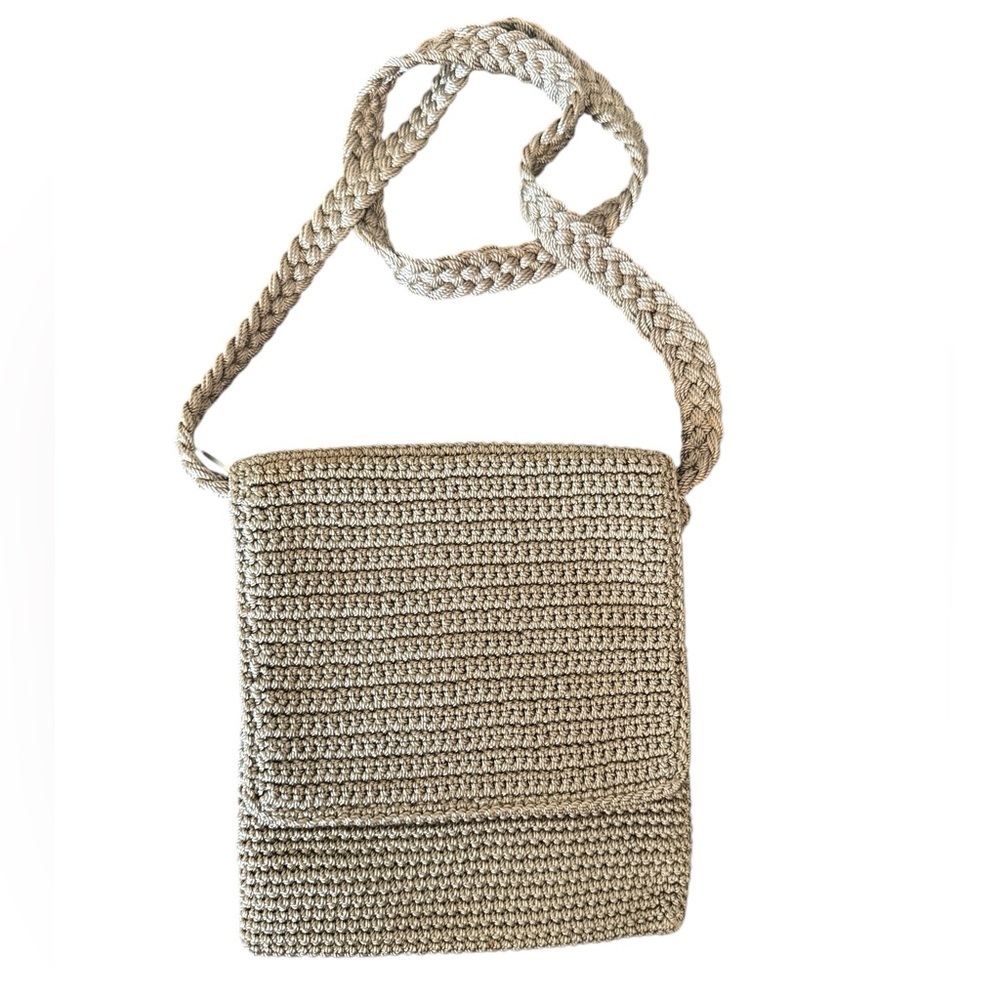 The Sak Crochet Crossbody Purse Handbag, Tan